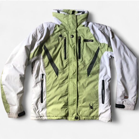 Vintage Spyder DermizaxEV Lime‑Ice Ski / Snowboard Shell – Women’s L - Picture 1 of 13